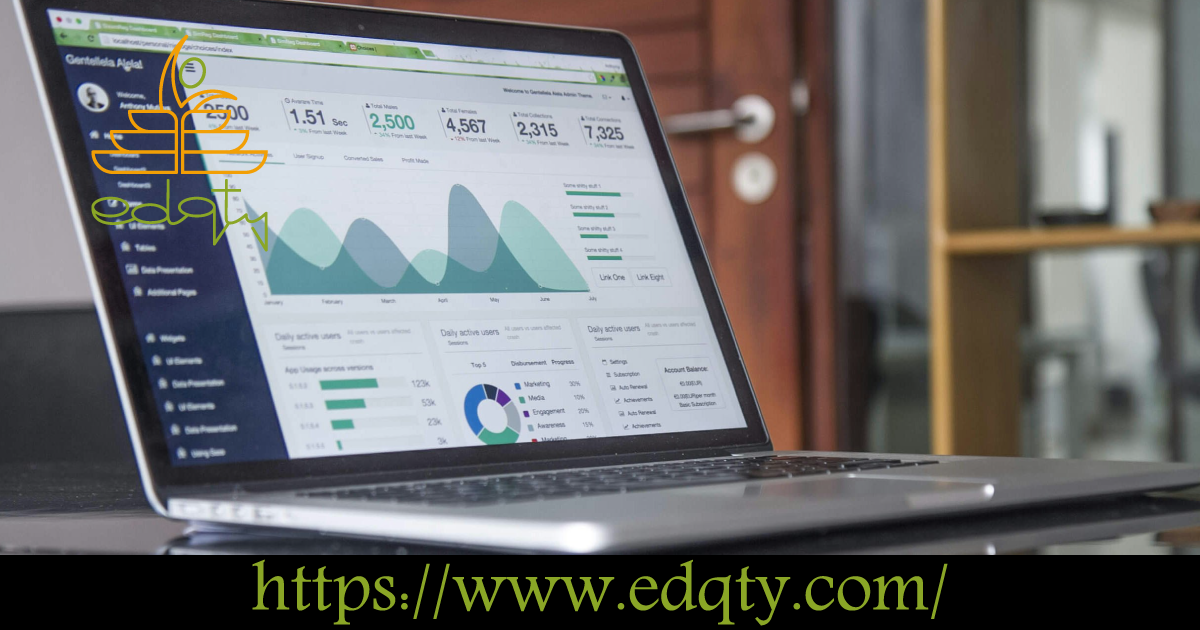 Laptop displaying business analytics representing the data-driven approach in business management short courses in the UK