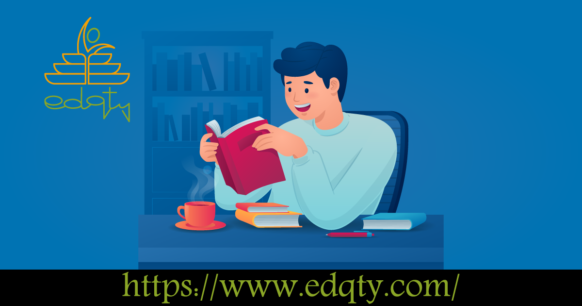 Illustration of a student reading books symbolizing learning opportunities in short term courses in the UK