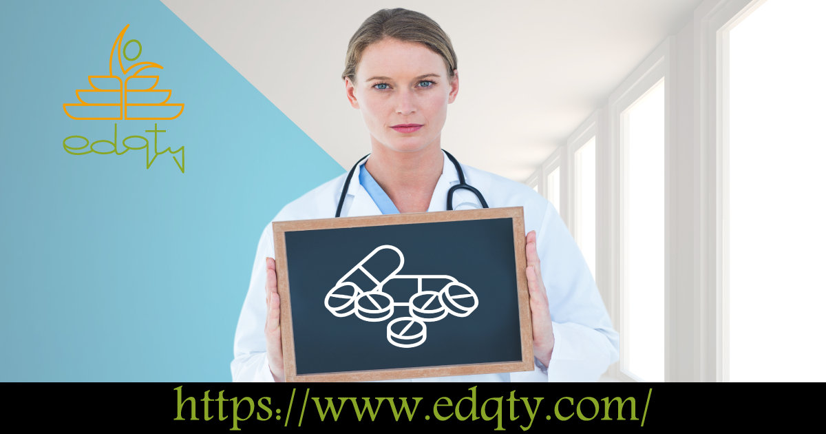 A doctor holding a chalkboard with medical symbols representing diverse career opportunities in clinical practice, research, and pharmaceuticals