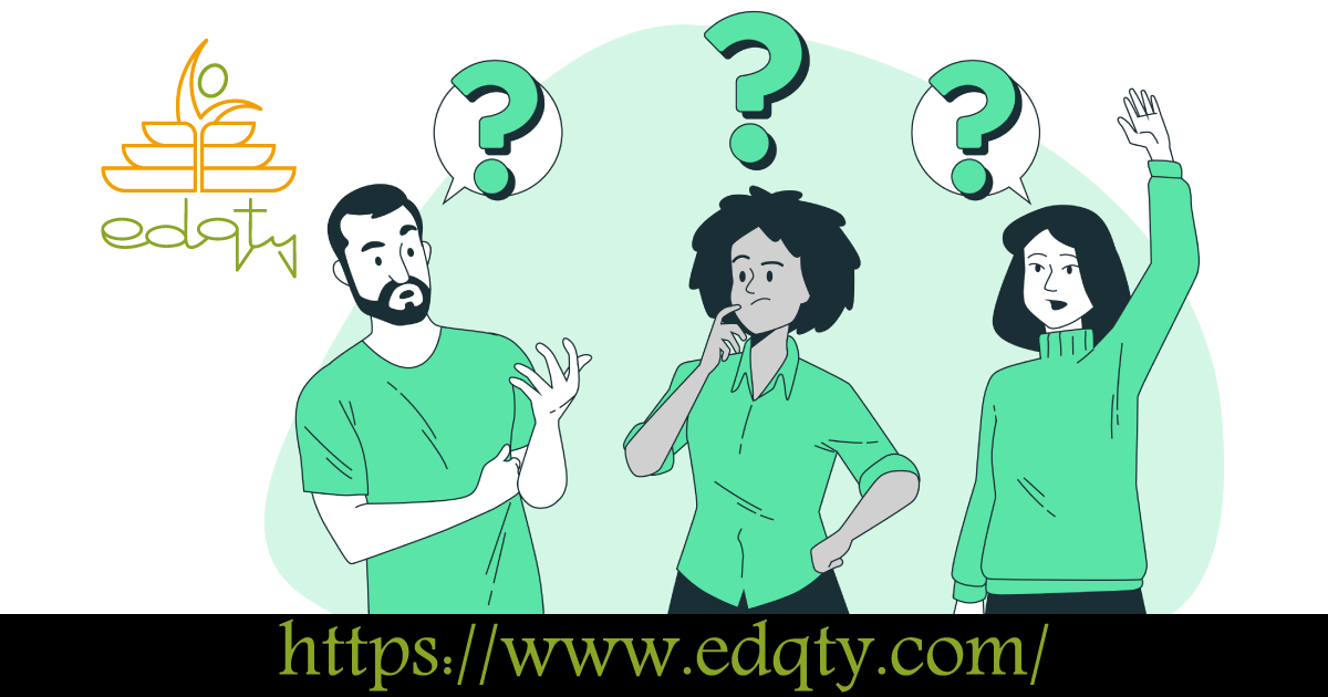 Illustration of people with question marks above their heads representing common questions about gamification in education and training