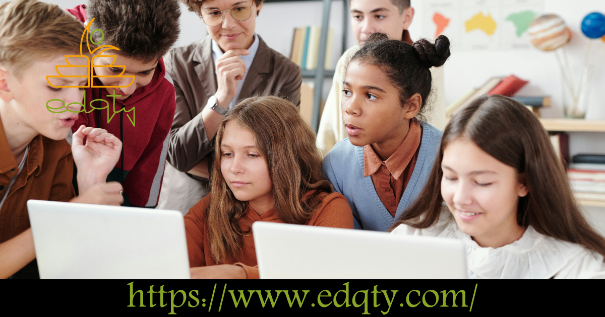 Group of students collaborating on laptops representing game-based learning in education