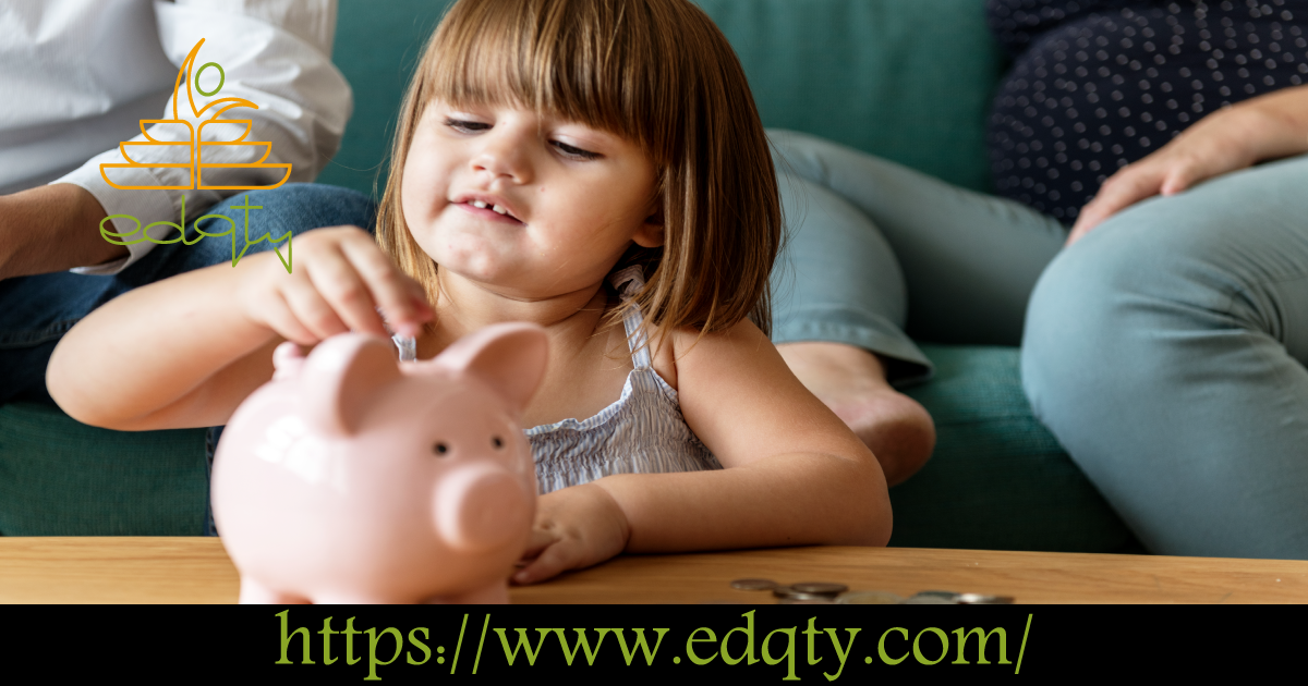 A child counting coins developing quantitative skills as part of cognitive abilities in child development