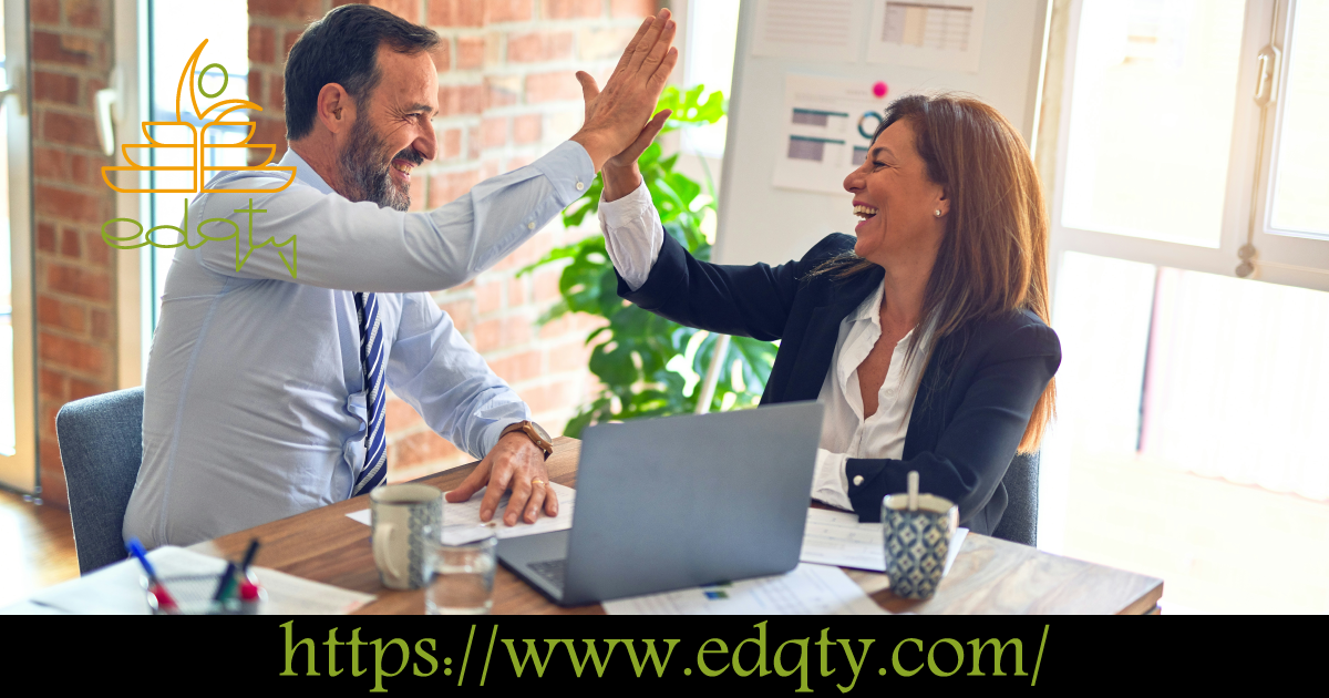 Two professionals high-fiving representing success stories